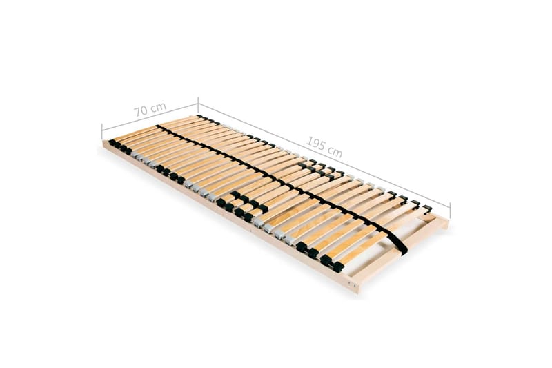 Sängyn sälepohjat 2 kpl 28 säleellä 7 vyöhykettä 70x200 cm - Huonekalut - Sänky - Sängyn lisävarusteet & sängynpäädyt - Sälepohjat