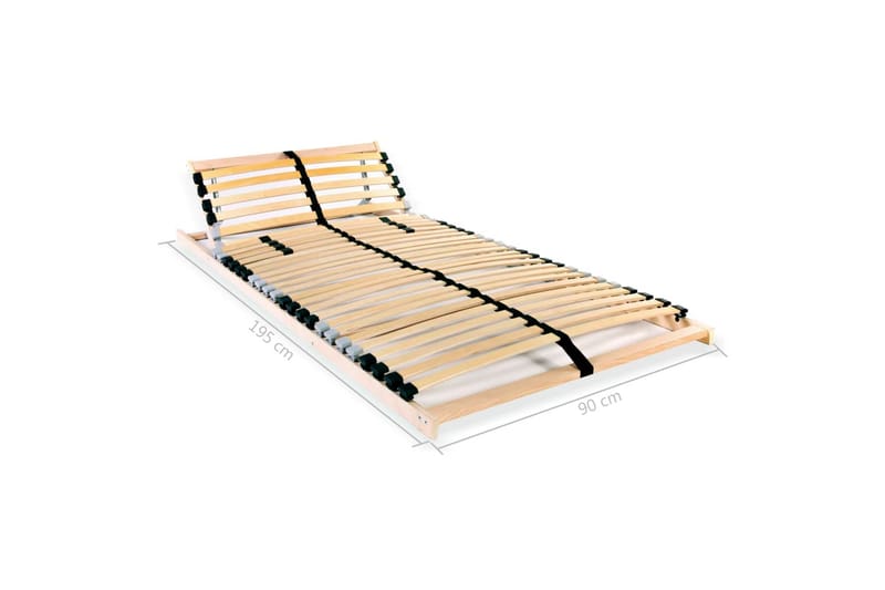 Sängyn sälepohjat 2 kpl 28 säleellä 7 vyöhykettä 90x200 cm - Huonekalut - Sänky - Sängyn lisävarusteet & sängynpäädyt - Sälepohjat