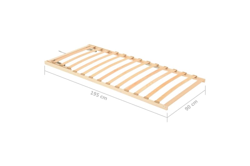 Sängyn sälepohja 13 sälettä säädettävä yläosa 90x200 cm - Ruskea - Huonekalut - Sänky - Sängyn lisävarusteet & sängynpäädyt - Sälepohjat