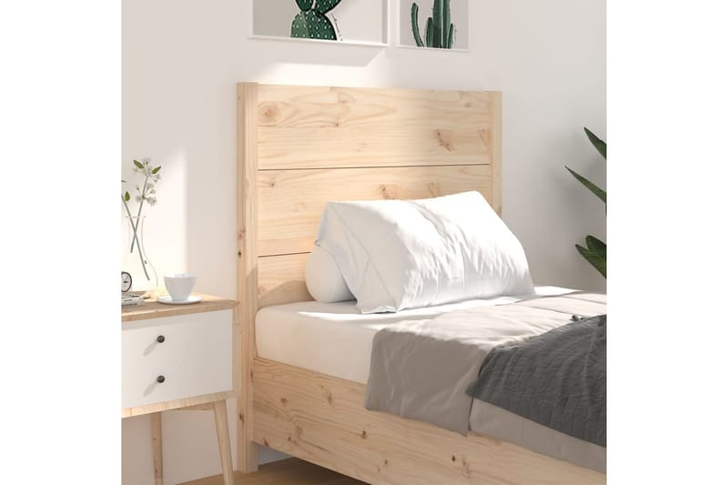 Sängynpääty 81x4x100 cm täysi mänty - Ruskea - Huonekalut - Sänky - Sängyn lisävarusteet & sängynpäädyt - Sängynpääty