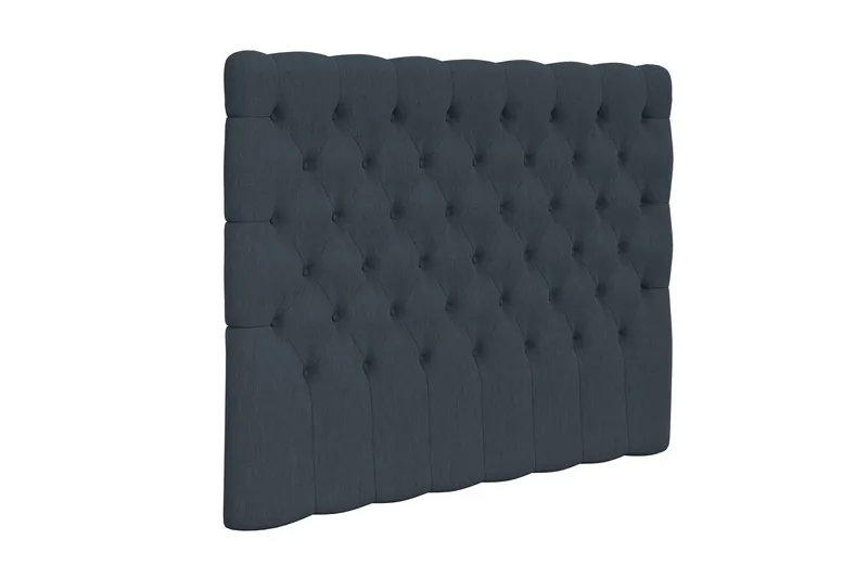 HVILA Lyx sängynpääty 210 cm syvät napitukset - Tummansininen - Huonekalut - Sänky - Sängyn lisävarusteet & sängynpäädyt - Sängynpääty