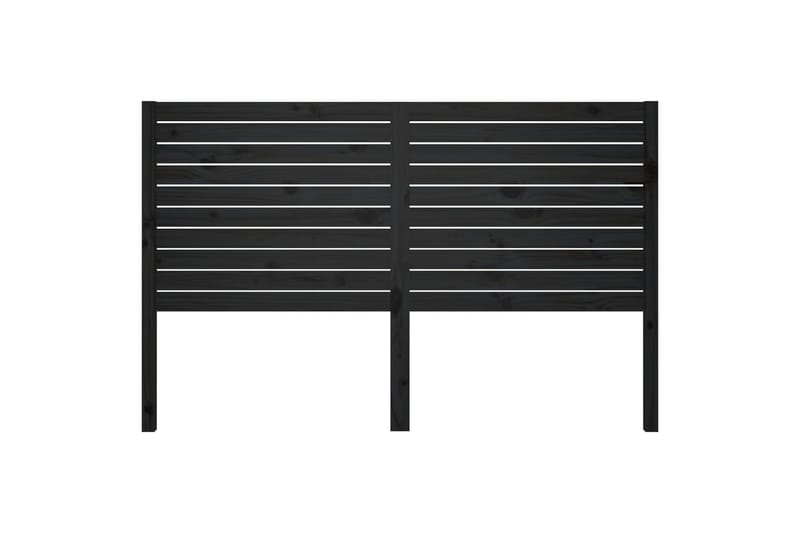 Sängynpääty musta 141x4x100 cm täysi mänty - Musta - Huonekalut - Sänky - Sängyn lisävarusteet & sängynpäädyt - Sängynpääty