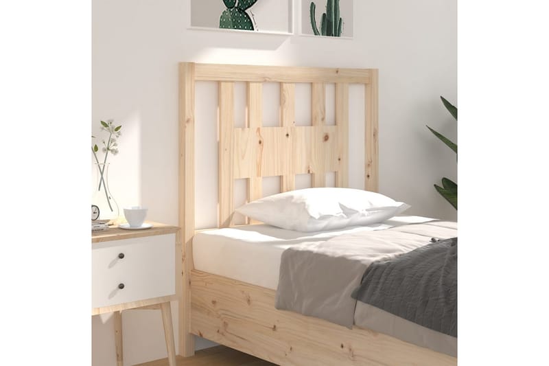 Sängynpääty 106x4x100 cm täysi mänty - Ruskea - Huonekalut - Sänky - Sängyn lisävarusteet & sängynpäädyt - Sängynpääty