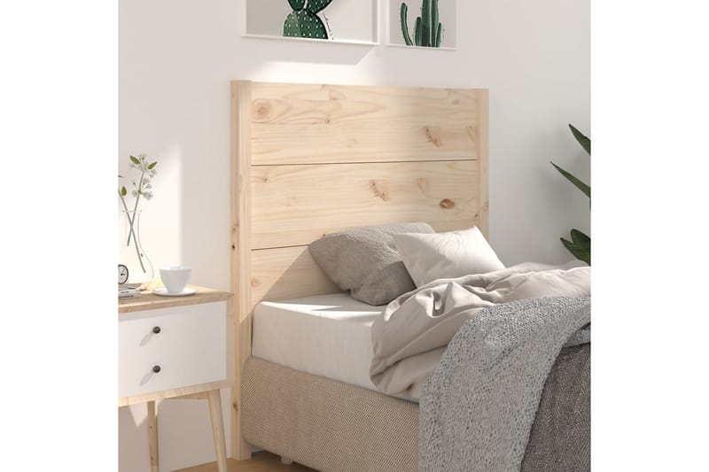 Sängynpääty 106x4x100 cm täysi mänty - Ruskea - Huonekalut - Sänky - Sängyn lisävarusteet & sängynpäädyt - Sängynpääty