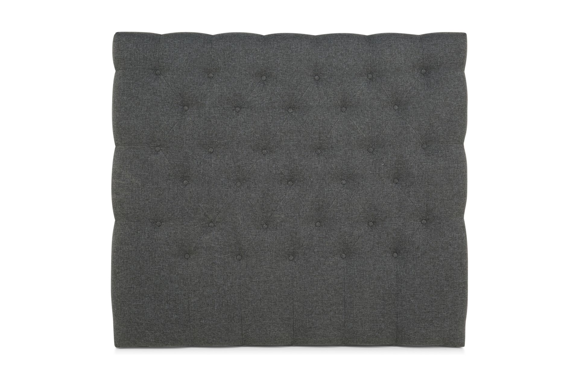 Sängynpääty 140 cm Nappitoppaus Matala - Tummanharmaa - Huonekalut - Sänky - Sängyn lisävarusteet & sängynpäädyt - Sängynpääty