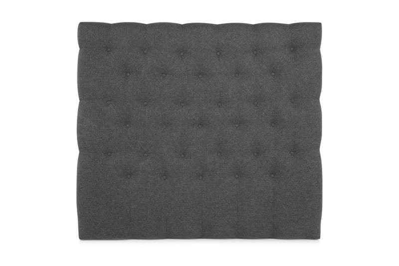 Sängynpääty 140 cm Nappitoppaus Matala - Tummanharmaa - Huonekalut - Sänky - Sängyn lisävarusteet & sängynpäädyt - Sängynpääty