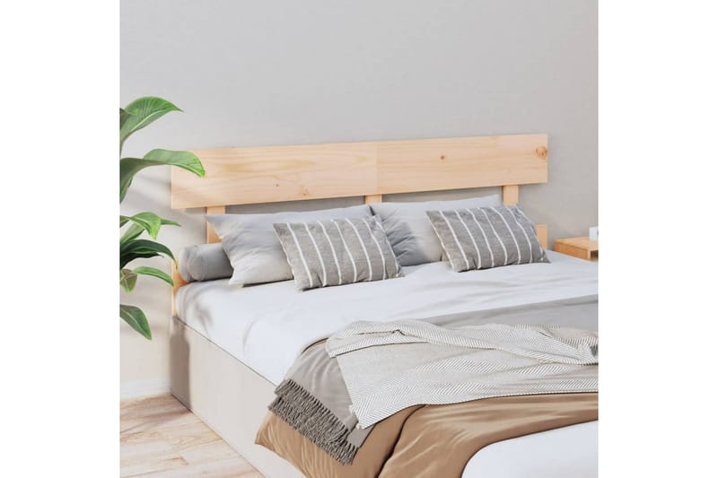 Sängynpääty 154x3x81 cm täysi mänty - Ruskea - Huonekalut - Sänky - Sängyn lisävarusteet & sängynpäädyt - Sängynpääty