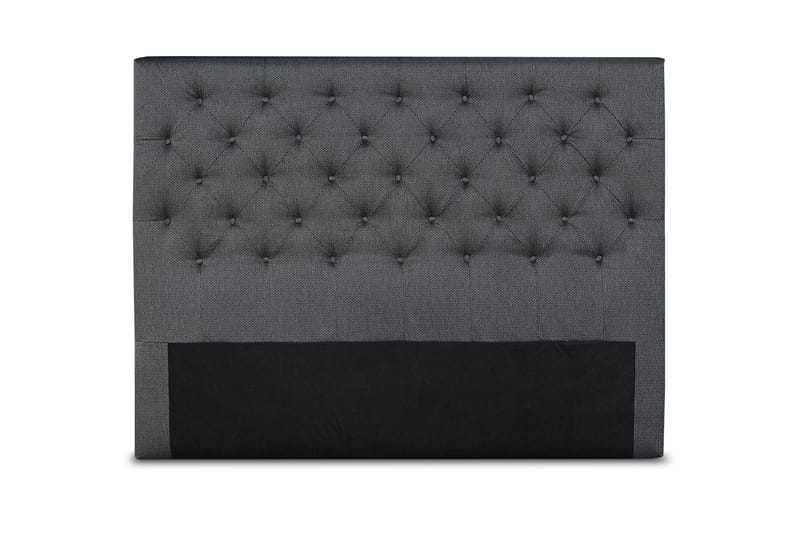 Sängynpääty 160 cm Nappitoppaus, Tummanharmaa