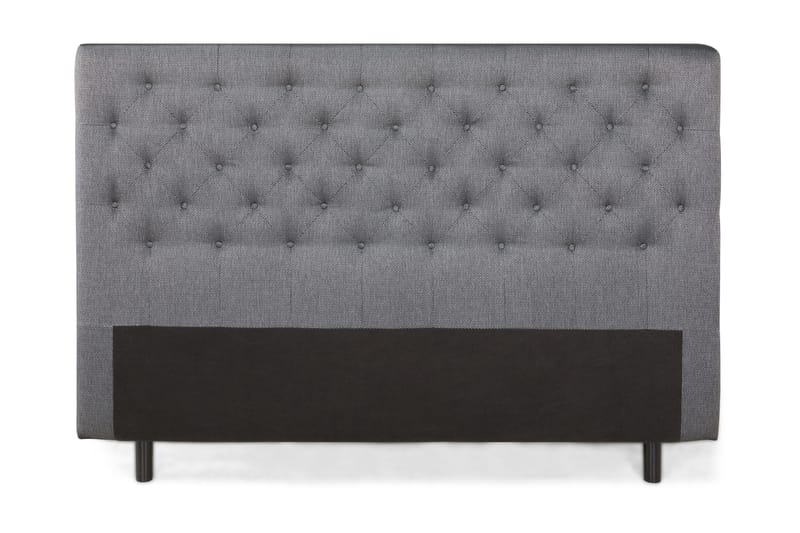 Sängynpääty 180 cm Nappitoppaus, Tummanharmaa