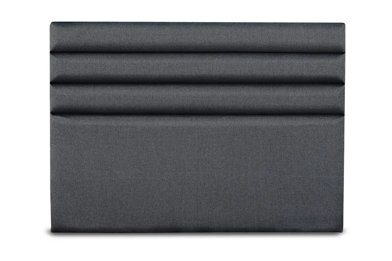 Sängynpääty 190 cm Nappitoppaus Linja, Tummanharmaa