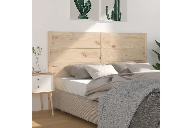 Sängynpääty 206x4x100 cm täysi mänty - Ruskea - Huonekalut - Sänky - Sängyn lisävarusteet & sängynpäädyt - Sängynpääty