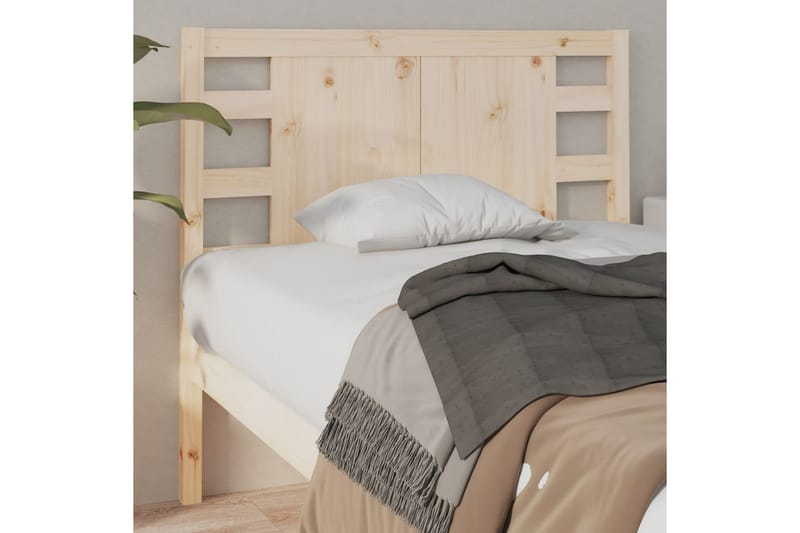 Sängynpääty 81x4x100 cm täysi mänty - Ruskea - Huonekalut - Sänky - Sängyn lisävarusteet & sängynpäädyt - Sängynpääty