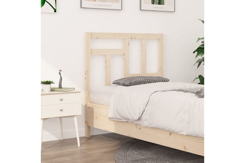 Sängynpääty 95,5x4x100 cm täysi mänty - Ruskea - Huonekalut - Sänky - Sängyn lisävarusteet & sängynpäädyt - Sängynpääty