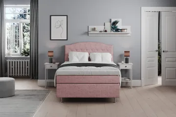 Sängynpääty Abelie 120 cm Kaareva - Roosa - Huonekalut - Sänky - Sängyn lisävarusteet & sängynpäädyt - Sängynpääty