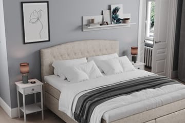 Sängynpääty Abelie 180 cm Kaareva - Beige - Huonekalut - Sänky - Sängyn lisävarusteet & sängynpäädyt - Sängynpääty