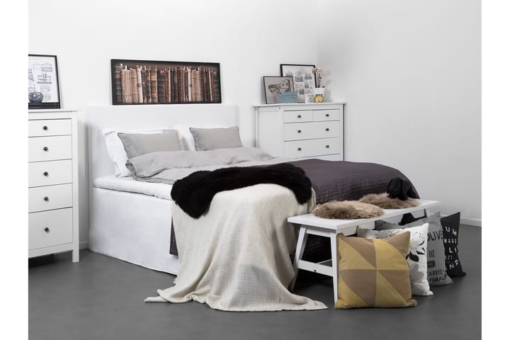 Sängynpääty Avril 160 cm - Valkoinen - Sängynpääty