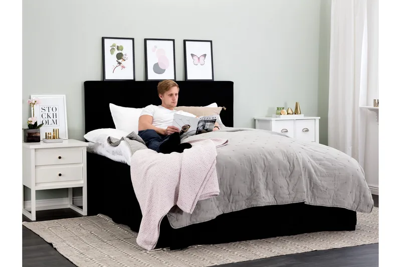 Sängynpääty Avril 180 cm - Musta - Huonekalut - Sänky - Sängyn lisävarusteet & sängynpäädyt - Sängynpääty