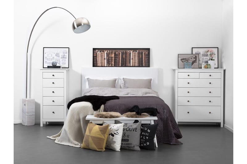 Sängynpääty Avril 180 cm - Valkoinen - Huonekalut - Sänky - Sängyn lisävarusteet & sängynpäädyt - Sängynpääty
