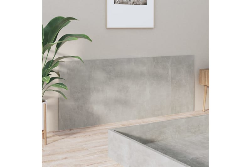 Sängynpääty betoninharmaa 200x1,5x80 cm tekninen puu - Harmaa - Huonekalut - Sänky - Sängyn lisävarusteet & sängynpäädyt - Sängynpääty