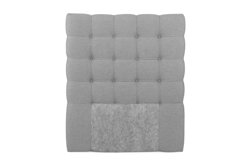 Sängynpääty Boxford 105 cm Napit, Vaaleanharmaa