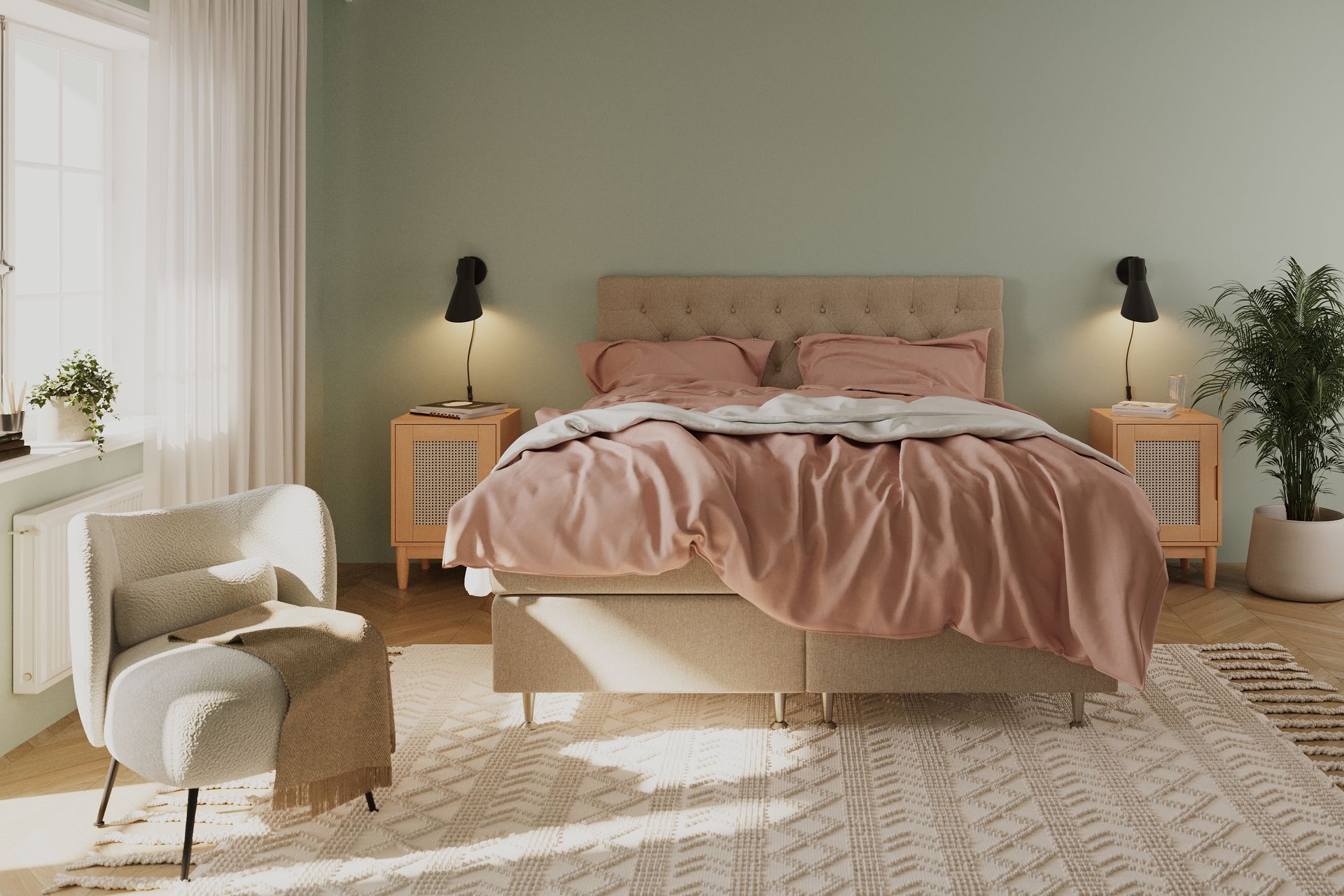 Sängynpääty Boxford 160 cm - Beige - Huonekalut - Sänky - Sängyn lisävarusteet & sängynpäädyt - Sängynpääty