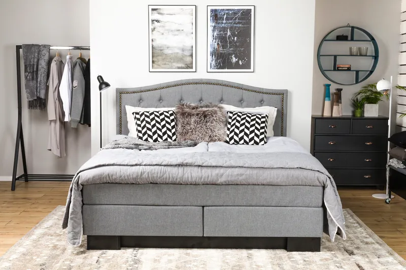 Sängynpääty Cesaro 185 cm Topattu - Harmaa - Huonekalut - Sänky - Sängyn lisävarusteet & sängynpäädyt - Sängynpääty