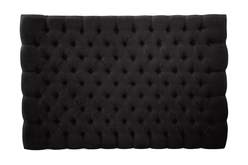 Sängynpääty Estelle 160 cm Sametti - Musta - Huonekalut - Sänky - Sängyn lisävarusteet & sängynpäädyt - Sängynpääty