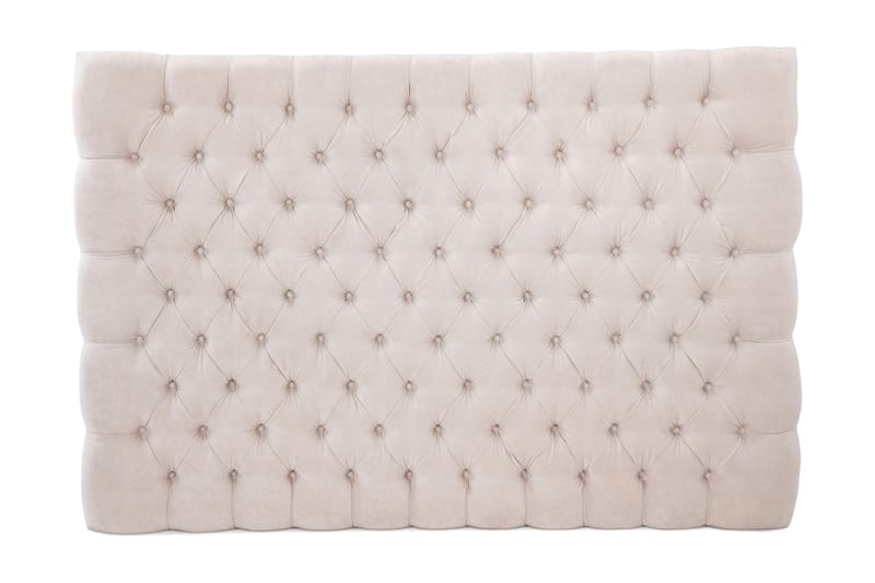 Sängynpääty Estelle 210 cm Sametti - Beige - Sängynpääty