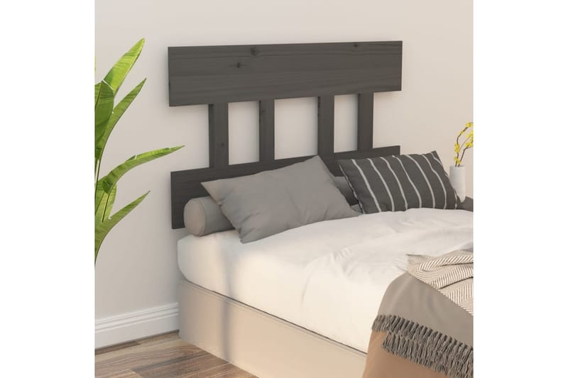 Sängynpääty harmaa 103,5x3x81 cm täysi mänty - Harmaa - Huonekalut - Sänky - Sängyn lisävarusteet & sängynpäädyt - Sängynpääty