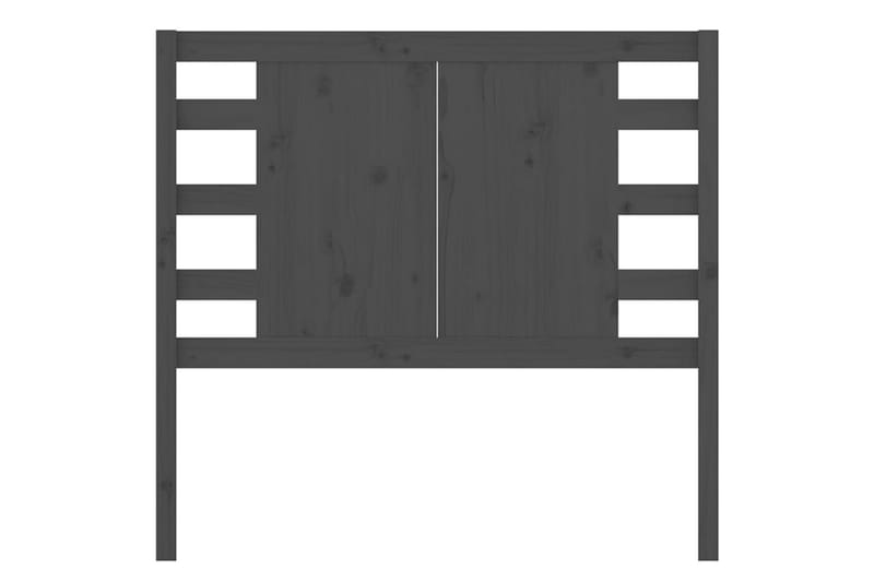 Sängynpääty harmaa 106x4x100 cm täysi mänty - Harmaa - Huonekalut - Sänky - Sängyn lisävarusteet & sängynpäädyt - Sängynpääty