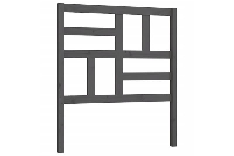 Sängynpääty harmaa 106x4x104 cm täysi mänty - Harmaa - Huonekalut - Sänky - Sängyn lisävarusteet & sängynpäädyt - Sängynpääty