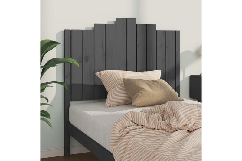 Sängynpääty harmaa 106x4x110 cm täysi mänty - Harmaa - Huonekalut - Sänky - Sängyn lisävarusteet & sängynpäädyt - Sängynpääty