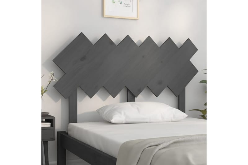 Sängynpä�äty harmaa 122,5x3x80,5 cm täysi mänty - Harmaa - Huonekalut - Sänky - Sängyn lisävarusteet & sängynpäädyt - Sängynpääty
