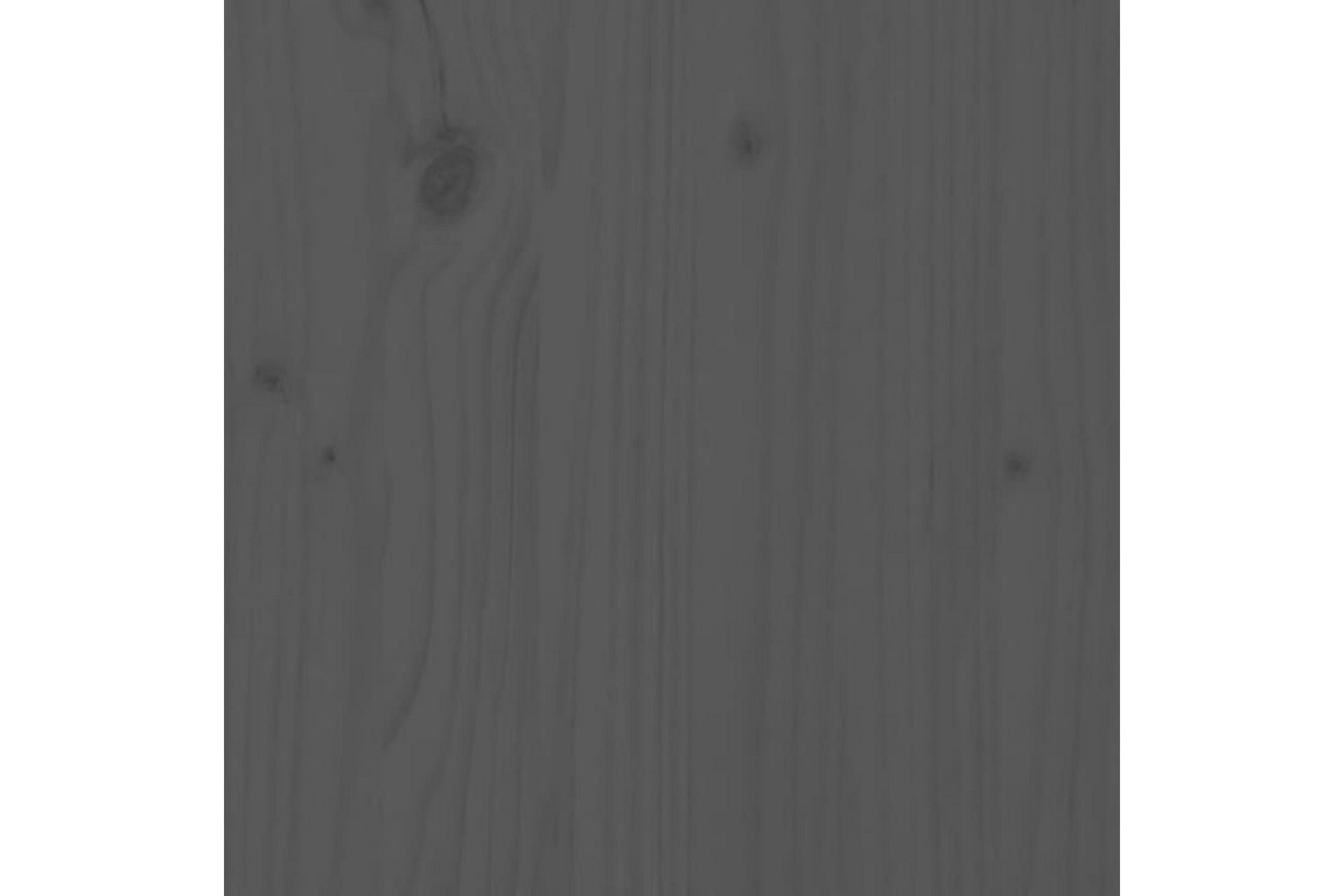 Sängynpääty harmaa 123,5x3x81 cm täysi mänty - Harmaa - Huonekalut - Sänky - Sängyn lisävarusteet & sängynpäädyt - Sängynpääty