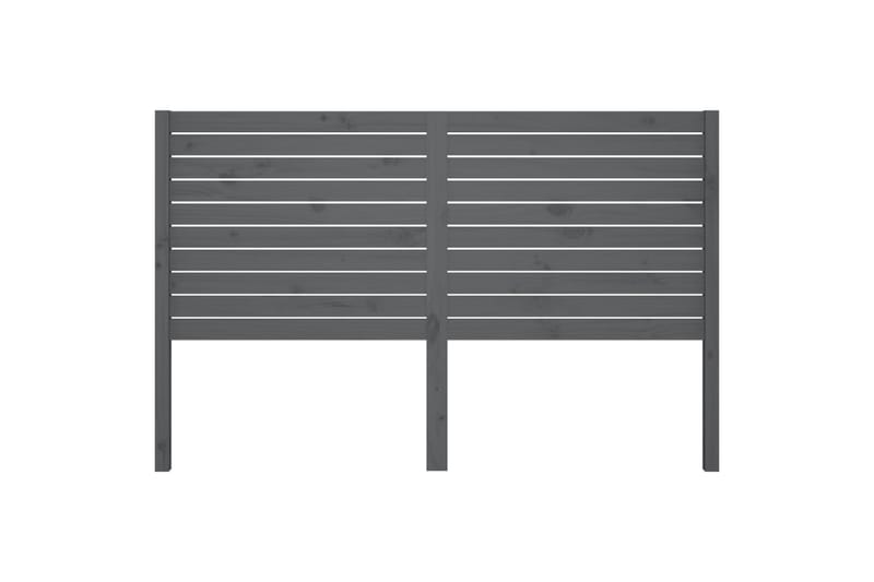 Sängynpääty harmaa 126x4x100 cm täysi mänty - Harmaa - Huonekalut - Sänky - Sängyn lisävarusteet & sängynpäädyt - Sängynpääty
