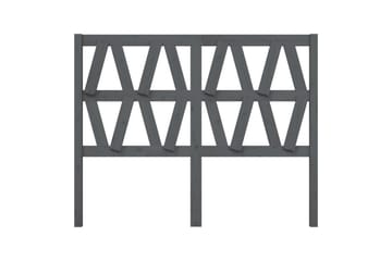 Sängynpääty harmaa 126x4x100 cm täysi mänty - Harmaa - Huonekalut - Sänky - Sängyn lisävarusteet & sängynpäädyt - Sängynpääty