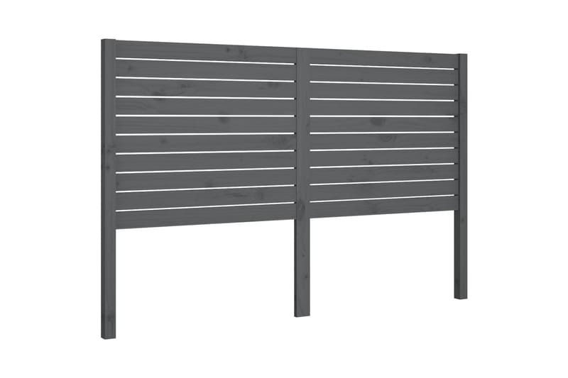 Sängynpääty harmaa 126x4x100 cm täysi mänty - Harmaa - Huonekalut - Sänky - Sängyn lisävarusteet & sängynpäädyt - Sängynpääty