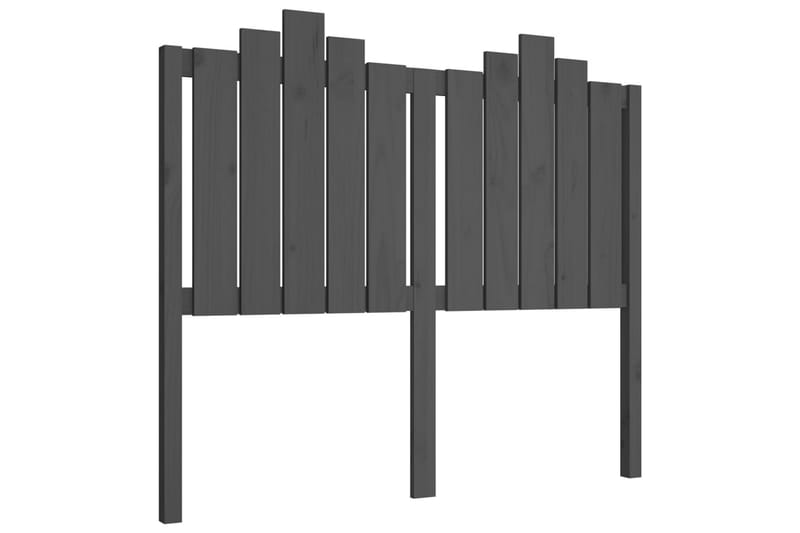 Sängynpääty harmaa 126x4x110 cm täysi mänty - Harmaa - Huonekalut - Sänky - Sängyn lisävarusteet & sängynpäädyt - Sängynpääty