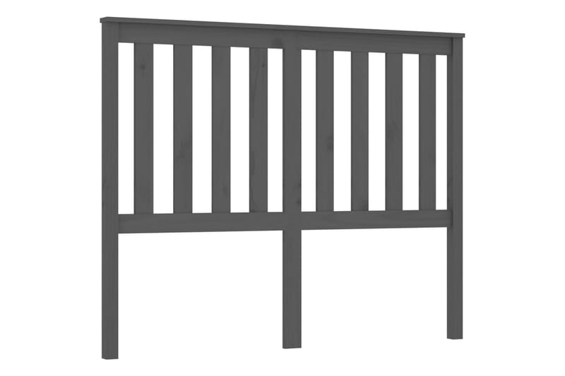 Sängynpääty harmaa 126x6x101 cm täysi mänty - Harmaa - Huonekalut - Sänky - Sängyn lisävarusteet & sängynpäädyt - Sängynpääty