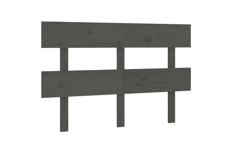 Sängynpääty harmaa 138x3x81 cm täysi mänty - Harmaa - Huonekalut - Sänky - Sängyn lisävarusteet & sängynpäädyt - Sängynpääty