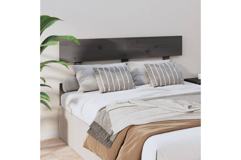 Sängynpääty harmaa 138x3x81 cm täysi mänty - Harmaa - Huonekalut - Sänky - Sängyn lisävarusteet & sängynpäädyt - Sängynpääty