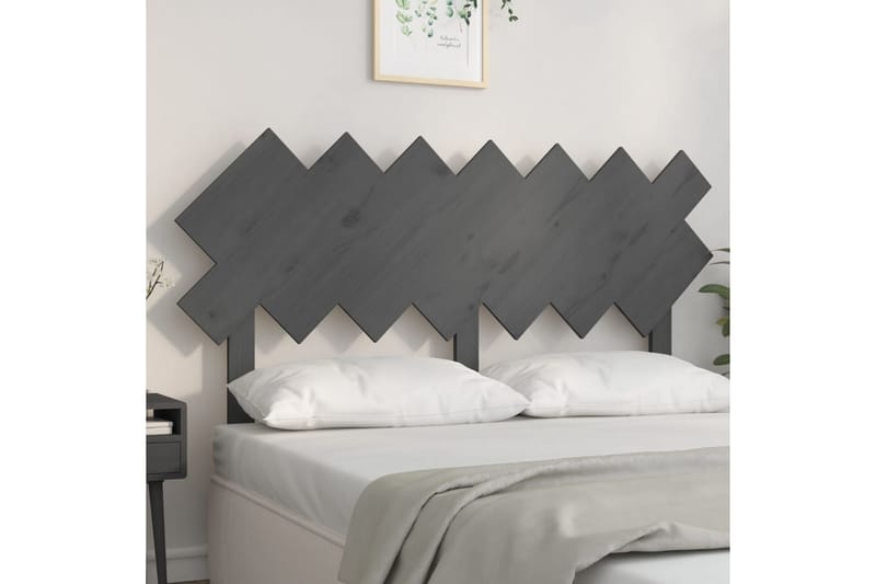 Sängynpääty harmaa 141x3x80,5 cm täysi mänty - Harmaa - Huonekalut - Sänky - Sängyn lisävarusteet & sängynpäädyt - Sängynpääty