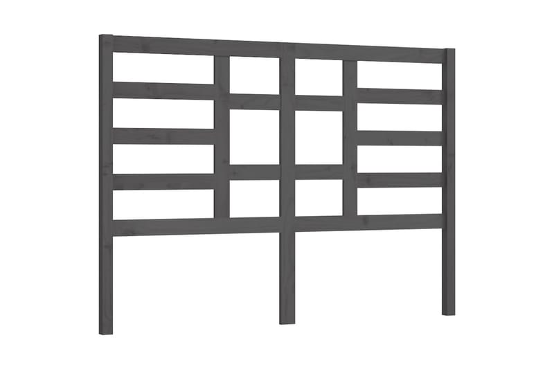 Sängynpääty harmaa 141x4x104 cm täysi mänty - Harmaa - Huonekalut - Sänky - Sängyn lisävarusteet & sängynpäädyt - Sängynpääty