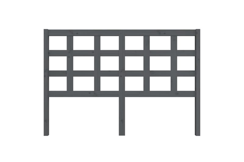Sängynpääty harmaa 145,5x4x100 cm täysi mänty - Harmaa - Huonekalut - Sänky - Sängyn lisävarusteet & sängynpäädyt - Sängynpääty