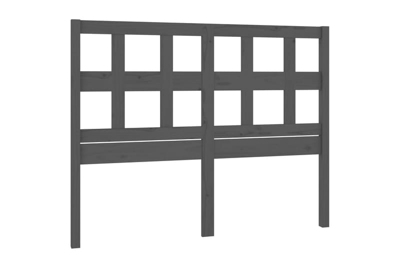 Sängynpääty harmaa 145,5x4x100 cm täysi mänty - Harmaa - Huonekalut - Sänky - Sängyn lisävarusteet & sängynpäädyt - Sängynpääty