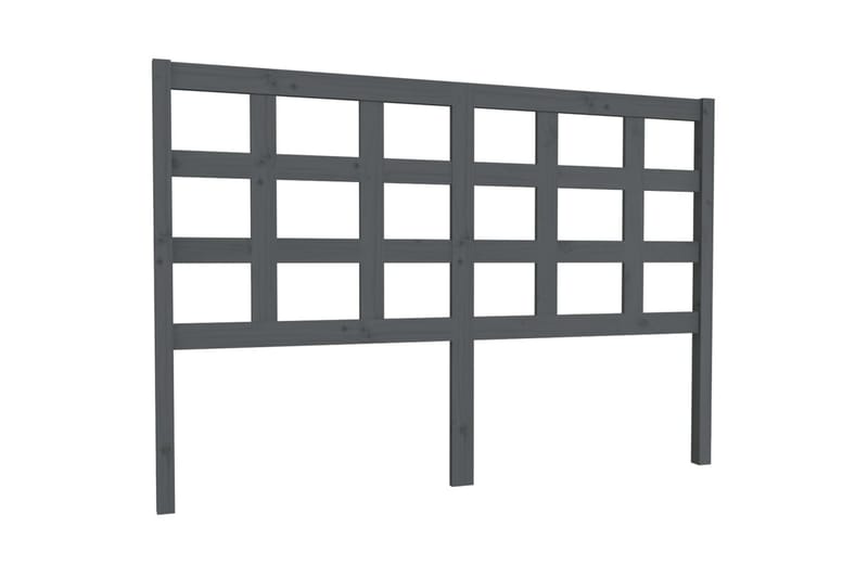 Sängynpääty harmaa 145,5x4x100 cm täysi mänty - Harmaa - Huonekalut - Sänky - Sängyn lisävarusteet & sängynpäädyt - Sängynpääty