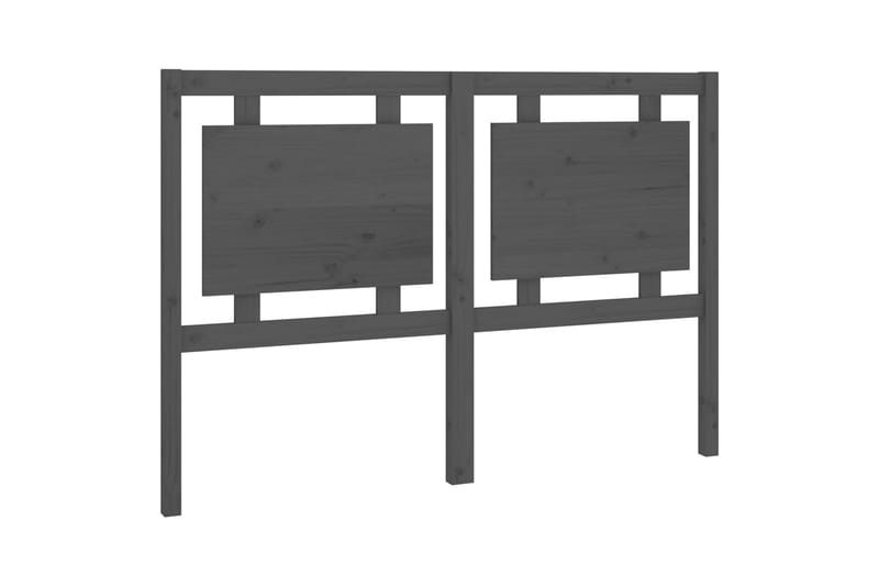 Sängynpääty harmaa 145,5x4x100 cm täysi mänty - Harmaa - Huonekalut - Sänky - Sängyn lisävarusteet & sängynpäädyt - Sängynpääty