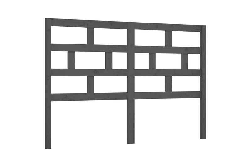 Sängynpääty harmaa 146x4x100 cm täysi mänty - Harmaa - Huonekalut - Sänky - Sängyn lisävarusteet & sängynpäädyt - Sängynpääty