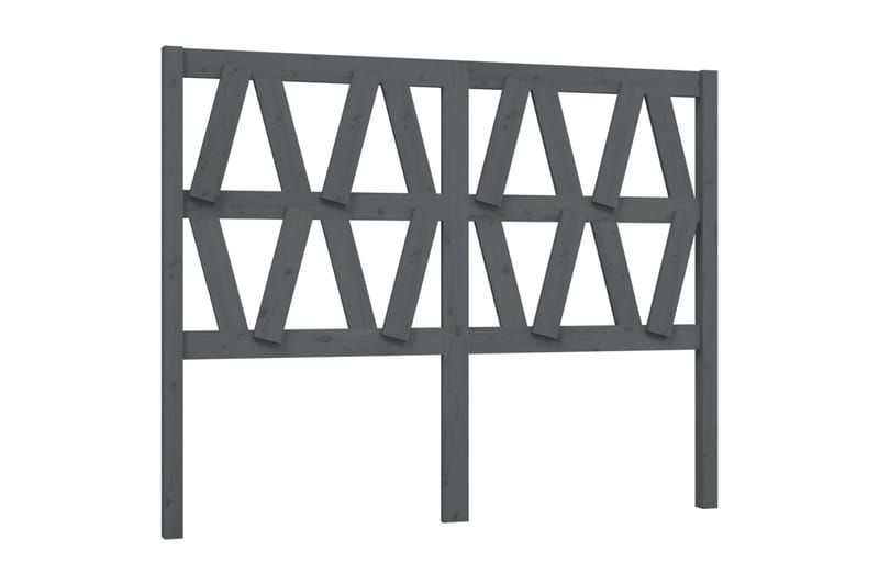 Sängynpääty harmaa 146x4x100 cm täysi mänty - Harmaa - Huonekalut - Sänky - Sängyn lisävarusteet & sängynpäädyt - Sängynpääty