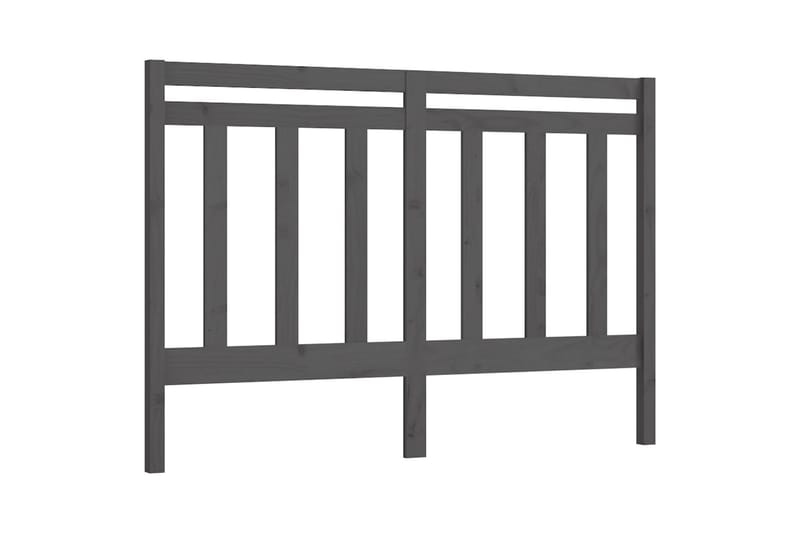 Sängynpääty harmaa 146x4x100 cm täysi mänty - Harmaa - Huonekalut - Sänky - Sängyn lisävarusteet & sängynpäädyt - Sängynpääty